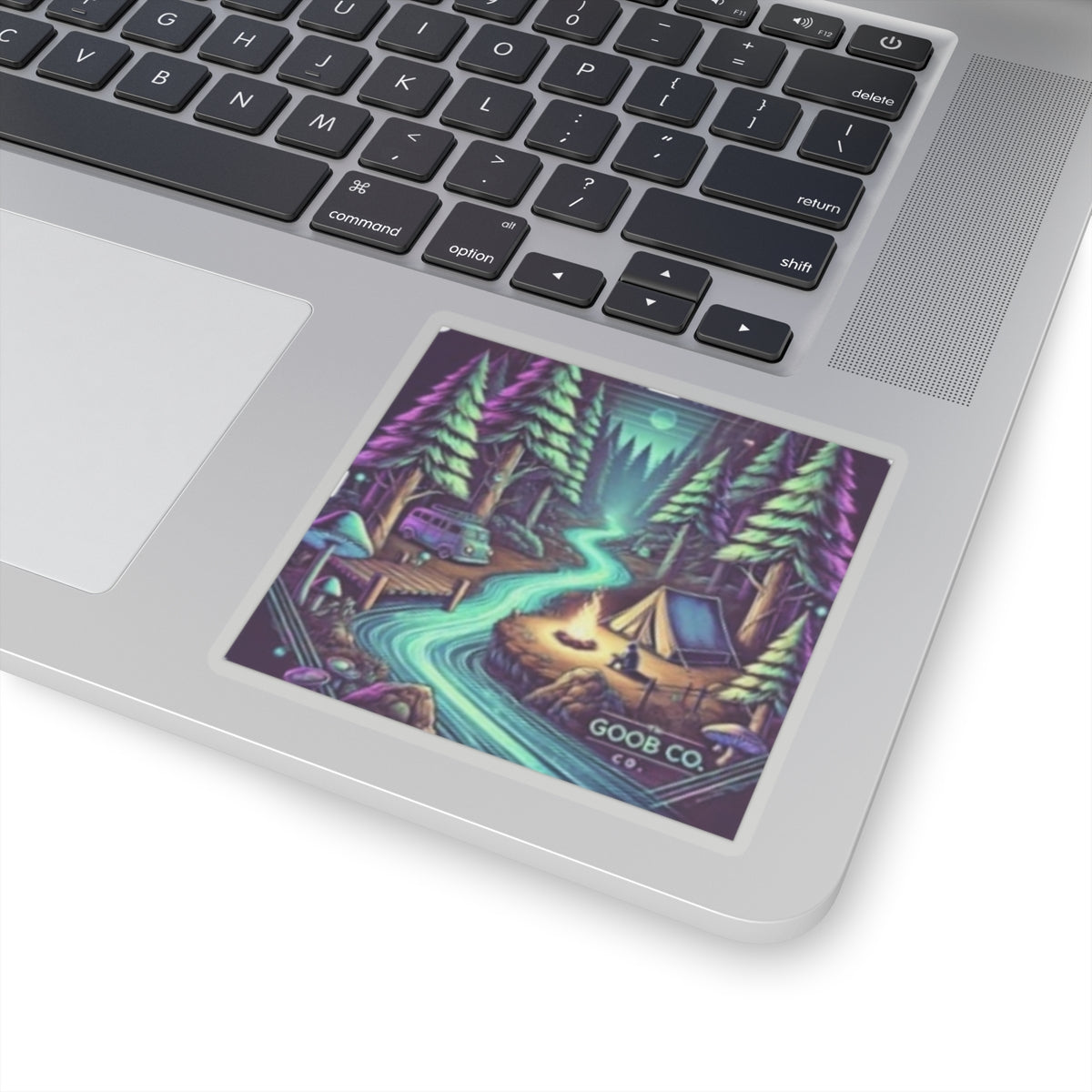 forest camping sticker