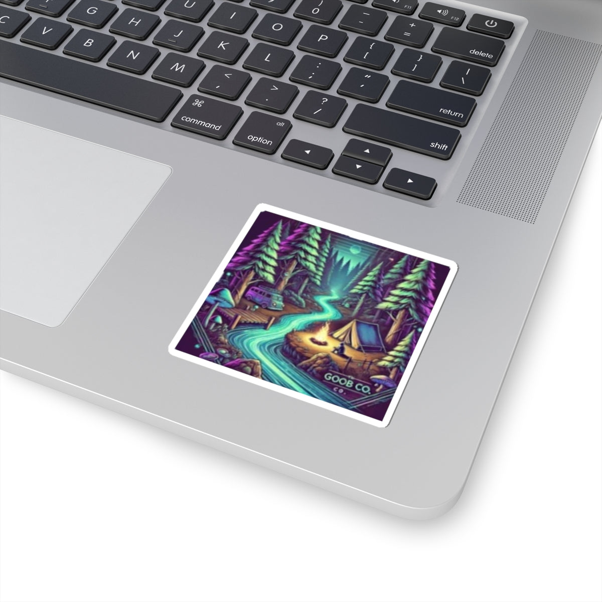 forest camping sticker