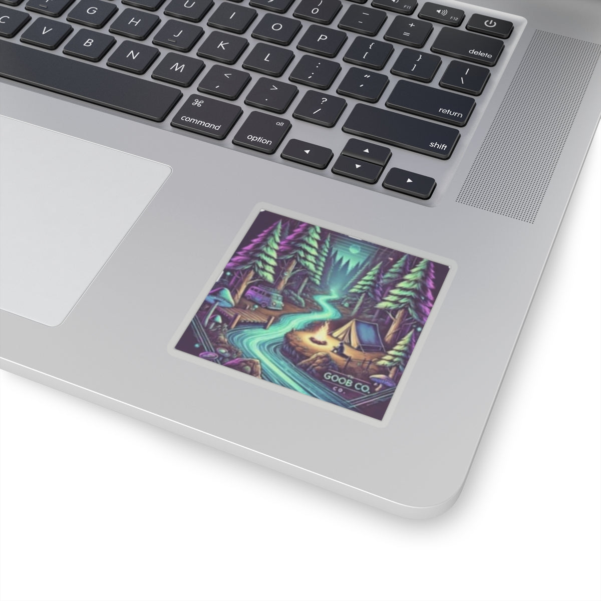 forest camping sticker