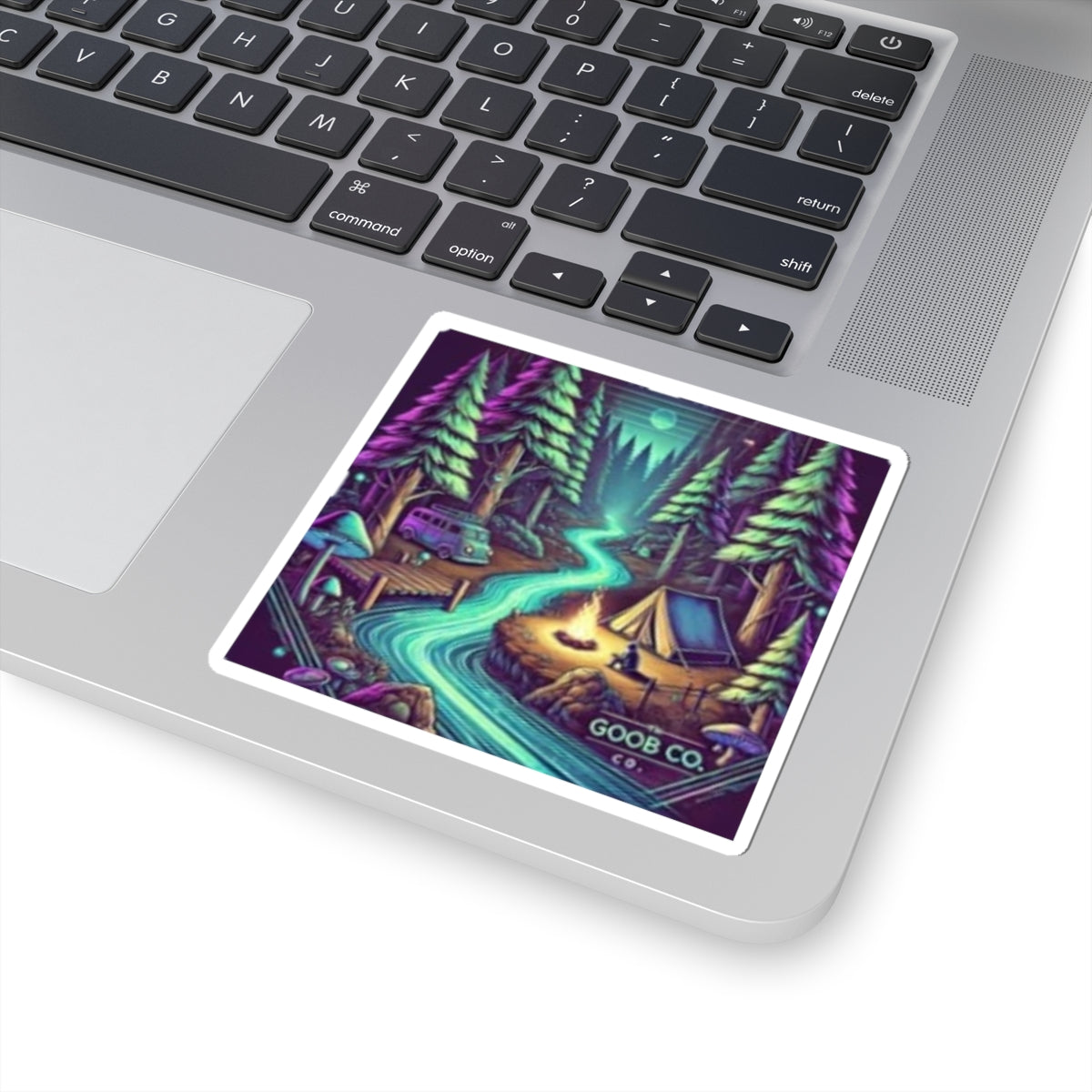 forest camping sticker